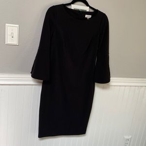 Calvin Klein Black Dress with Bell Sleeves